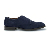 Brera - Klassische Herren-Derby-Schnürschuhe aus marineblauem Wildleder