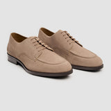 Brera - Klassische Derby-Schnürschuhe für Herren aus sandfarbenem Wildleder