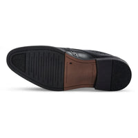 Cambridge - Schwarze Herren-Brogue-Derby-Schuhe mit Flügelkappe