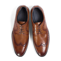 Cambridge - Herren-Brogue-Derby-Schuhe in Hellbraun