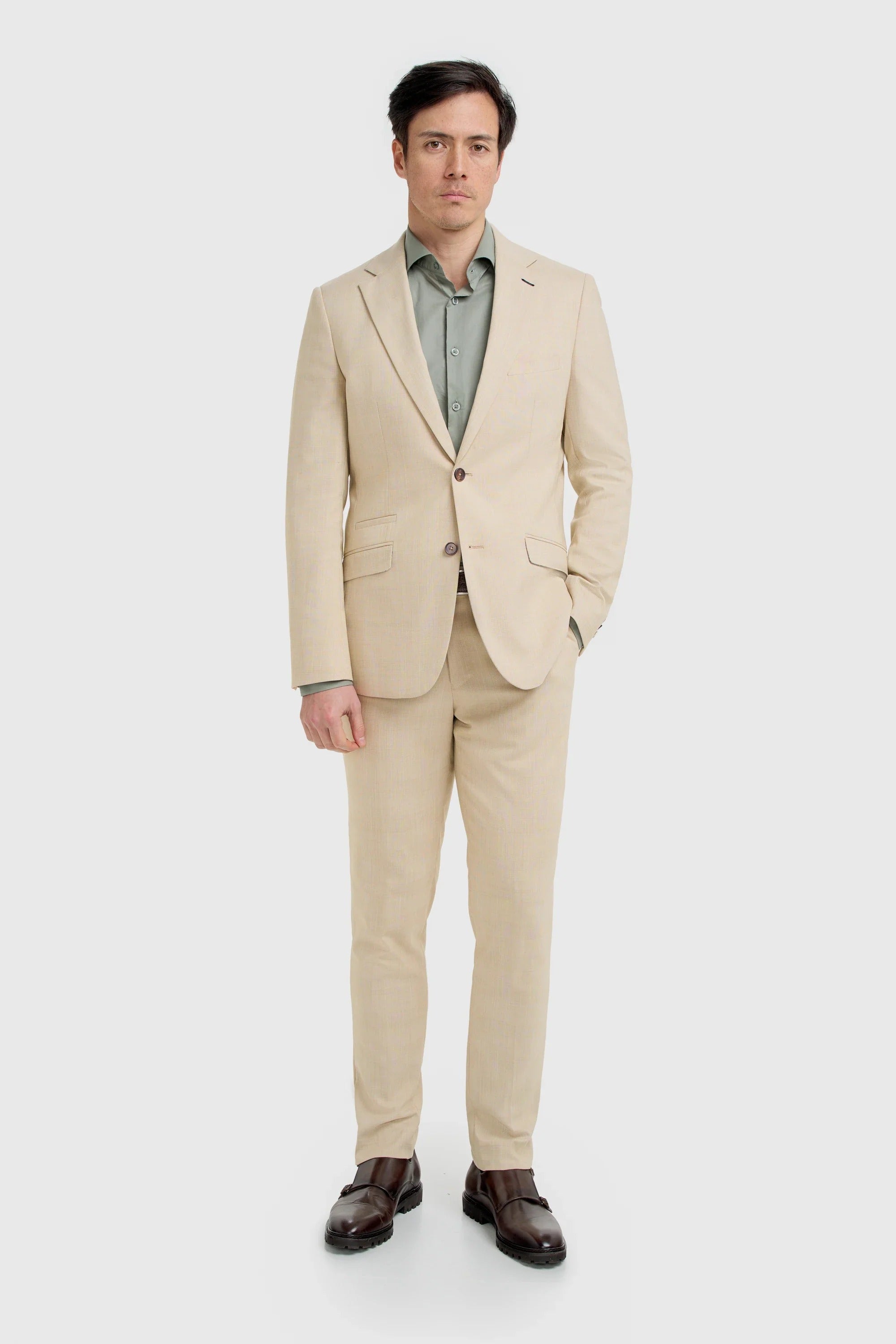Camden – Beige karierter Herrenblazer