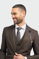 Caridi - Brauner Tweed-Blazer für Herren
