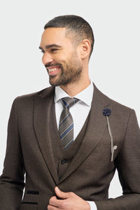 Caridi - Brauner Tweed-Blazer für Herren