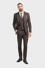 Caridi - Brauner Tweed-Blazer für Herren