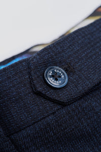 Caridi - Marineblaue Tweedhose für Herren