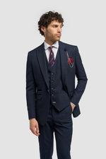 Caridi - Marineblauer Tweed-Blazer für Herren