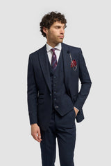 Caridi - Marineblauer Tweed-Blazer für Herren