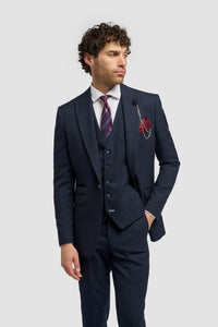 Caridi - Marineblauer Tweed-Blazer für Herren