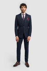 Caridi - Marineblauer Tweed-Blazer für Herren
