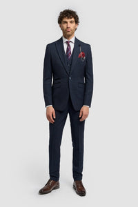 Caridi - Marineblauer Tweed-Blazer für Herren