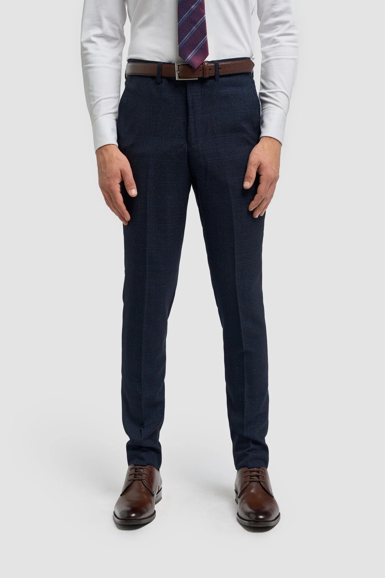 Caridi - Marineblaue Tweedhose für Herren