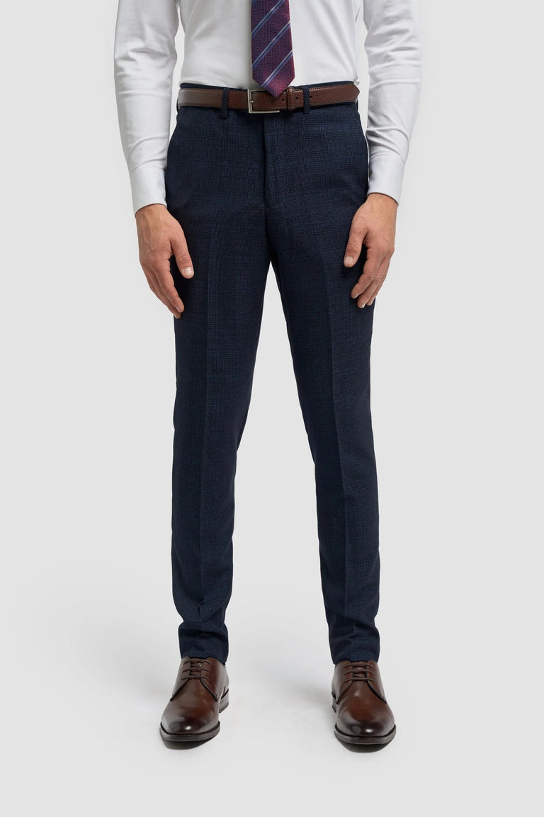 Caridi - Marineblaue Tweedhose für Herren