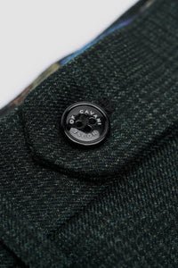 Caridi - Olivgrüne Tweedhose für Herren