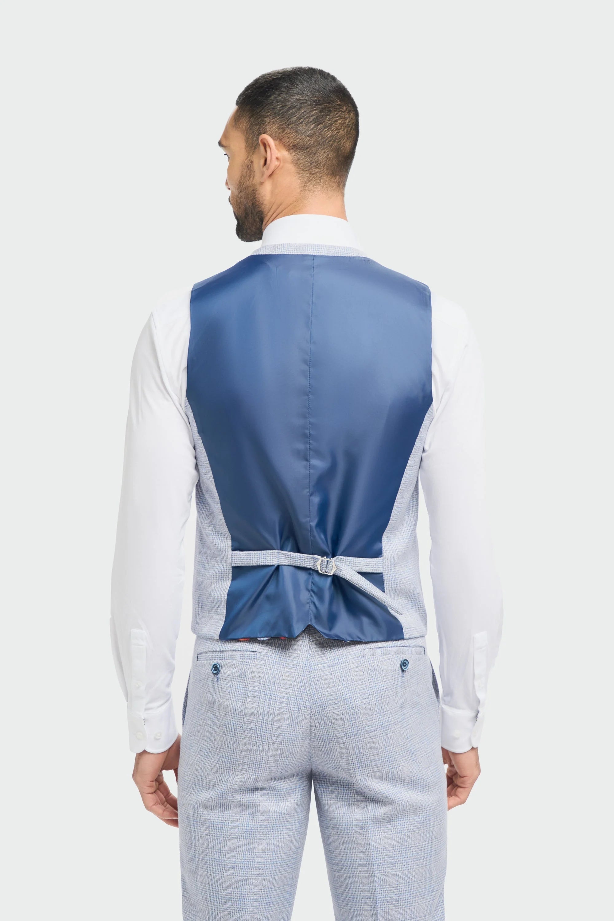 Caridi - Hellblaue Hochzeitsweste für Herren