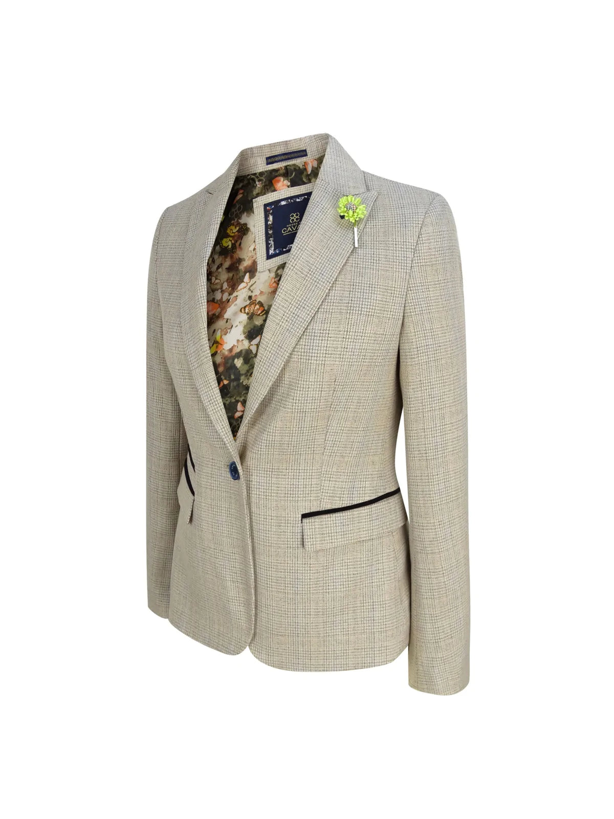 Ladies Tweed Cream Blazer