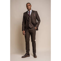Caridi - Men's Tweed Brown Blazer