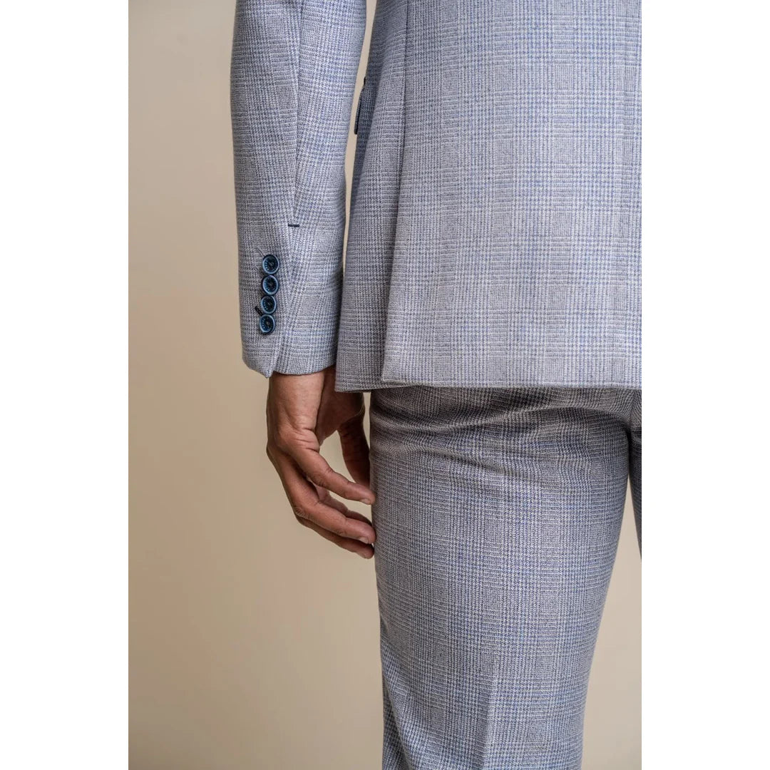 Caridi - Men's Light Blue Wedding Blazer