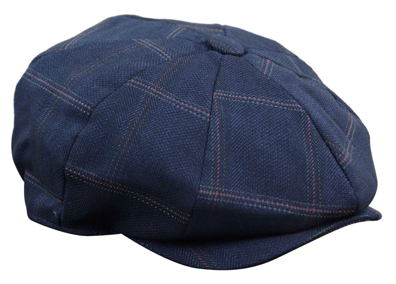 Men's 8 Panel Peaky BlindersTweed Flat Cap - Cavani Connall