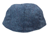Mens Grandad Baker Flat Blue Cap 8 Panel Tweed Vintage Classic Smart Casual 1920s