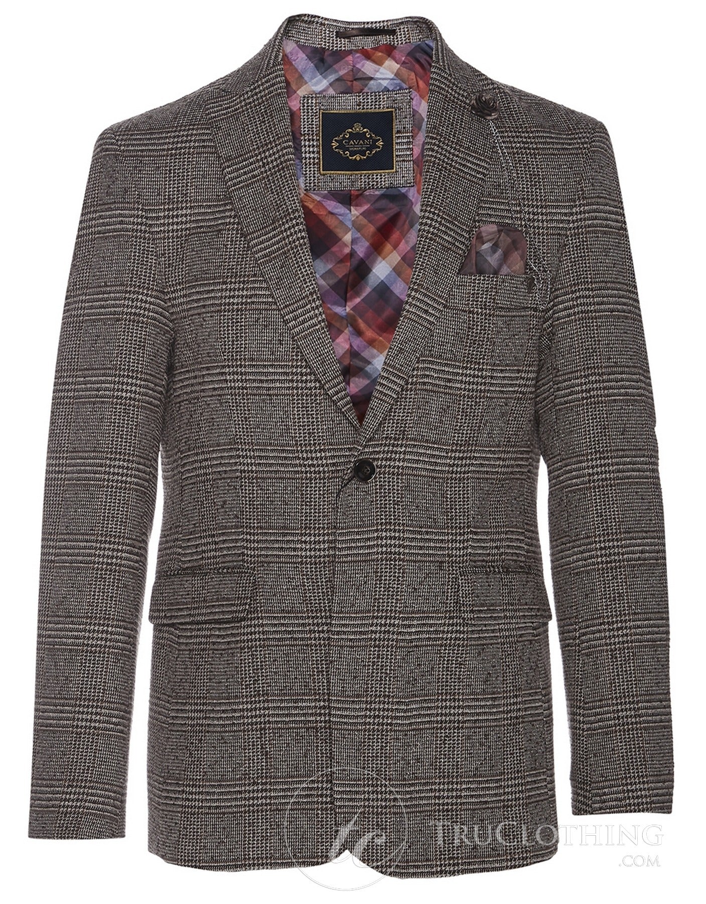 Cavani Dominic - Mens Brown Smart Vintage Blazer
