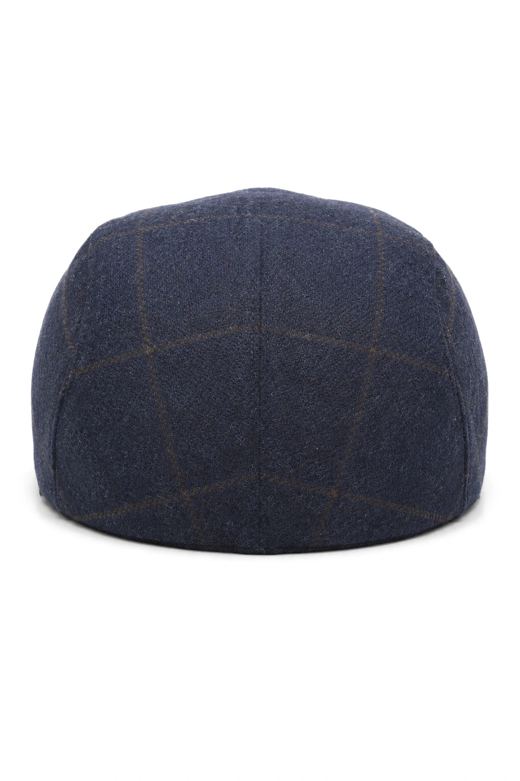 Cavani Kempson Schiebermütze – Herren Tweed Wolle Karo Grandad Hut Vintage – Olivgrün/Marineblau
