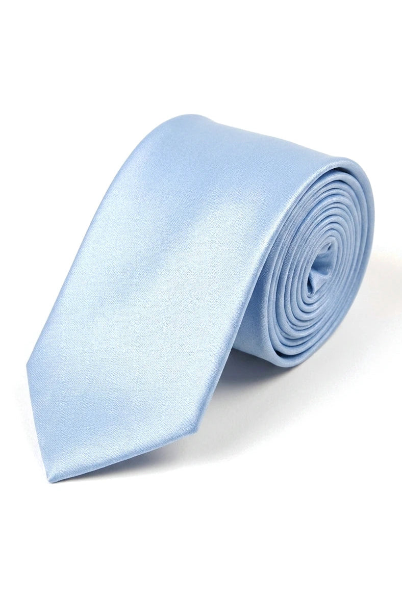 Cavani Satin-Krawatte – Passende Herren-Krawatte aus Satin-Seide, Einstecktuch, Taschentuch und Krawattenklammer, gepunktet, für Hochzeit, Abschlussball, Büro