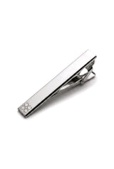 Cavani Satin-Krawatte – Passende Herren-Krawatte aus Satin-Seide, Einstecktuch, Taschentuch und Krawattenklammer, gepunktet, für Hochzeit, Abschlussball, Büro
