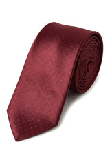 Cavani Satin-Krawatte – Passende Herren-Krawatte aus Satin-Seide, Einstecktuch, Taschentuch und Krawattenklammer, gepunktet, für Hochzeit, Abschlussball, Büro