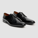 Chester - Schwarze, hochglanzpolierte Derby-Schuhe für Herren