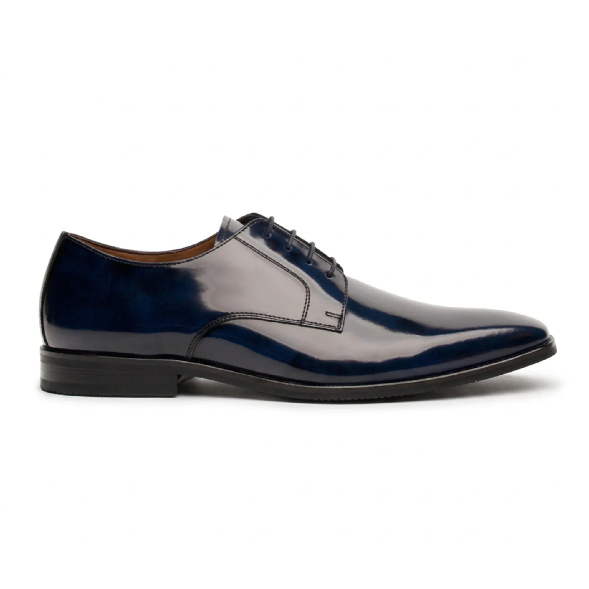 Chester - Herren-Derbyschuhe in Marineblau mit Hochglanzpolitur