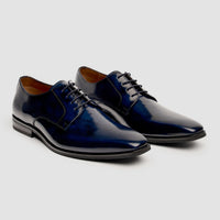 Chester - Herren-Derbyschuhe in Marineblau mit Hochglanzpolitur