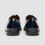 Chester - Herren-Derbyschuhe in Marineblau mit Hochglanzpolitur