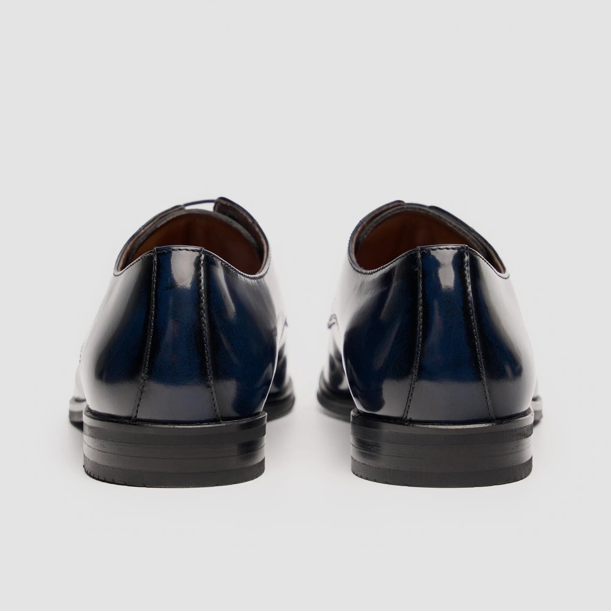 Chester - Herren-Derbyschuhe in Marineblau mit Hochglanzpolitur