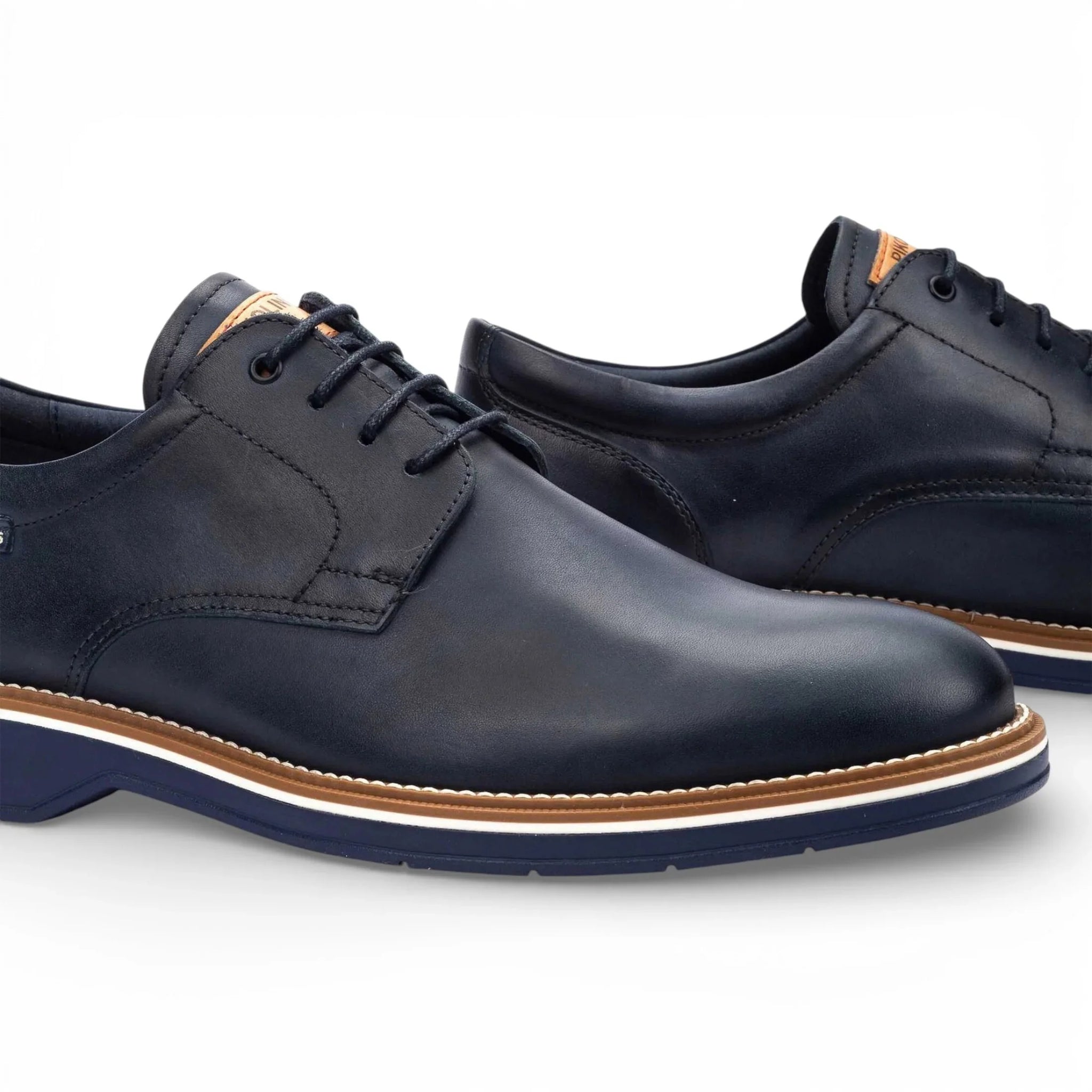 Claret - Blaue Herren-Derby-Schnürschuhe aus Leder