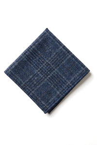 Farbe vergleichen Herren Tweed Fischgrät Krawatte Einstecktuch Karo Klassisch Blau
