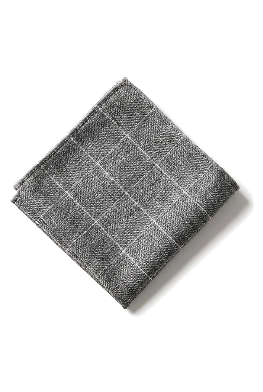 Farbe vergleichen Herren Tweed Fischgrät Krawatte Einstecktuch Karo Klassisch Grau