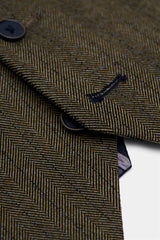 Damon - Olivgrüne Herren-Zweireiherweste