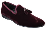 Elong dd0019 - Mens Velvet Slip On Suede Tassle Driving Shoes Loafers Smart Casual Wine Navy
