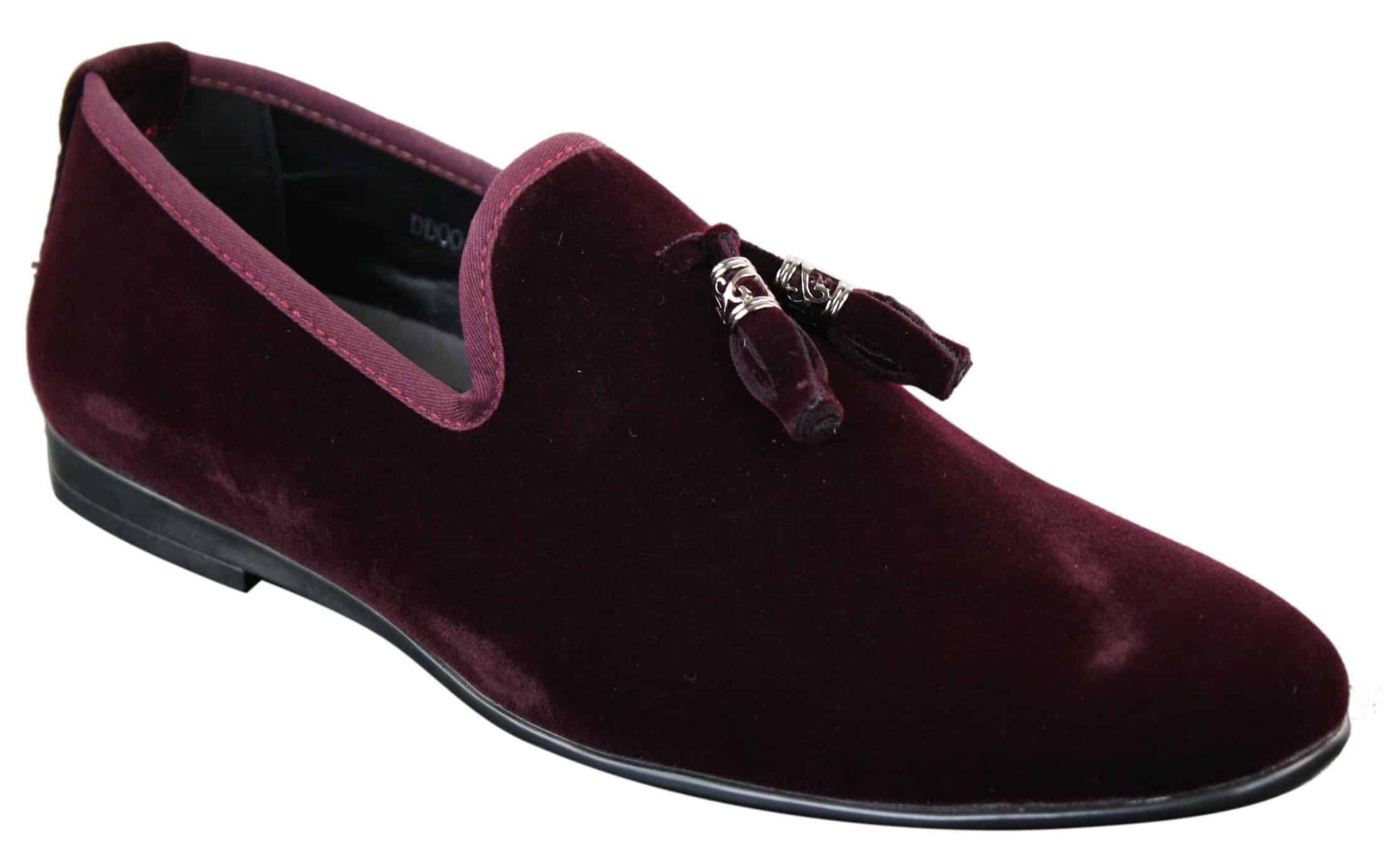 Elong dd0019 - Mens Velvet Slip On Suede Tassle Driving Shoes Loafers Smart Casual Wine Navy