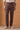 Herrenhose aus braunem 100% Leinen mit Bundfalten und Kordelzug, bequeme, gerade Passform