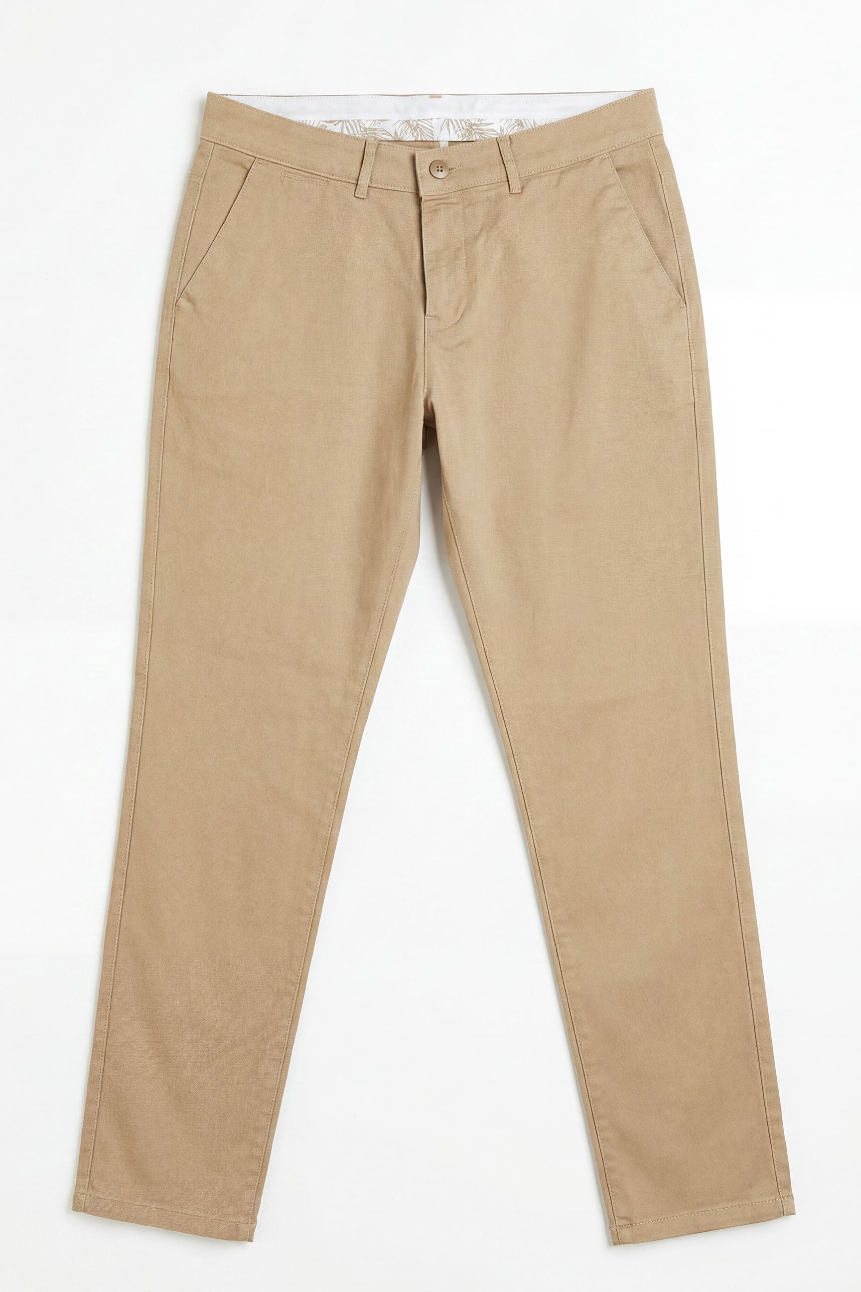 Herren-Chinohose aus khakifarbenem Leinenmischgewebe, dünnem Tencel-Baumwoll-Sommermaterial
