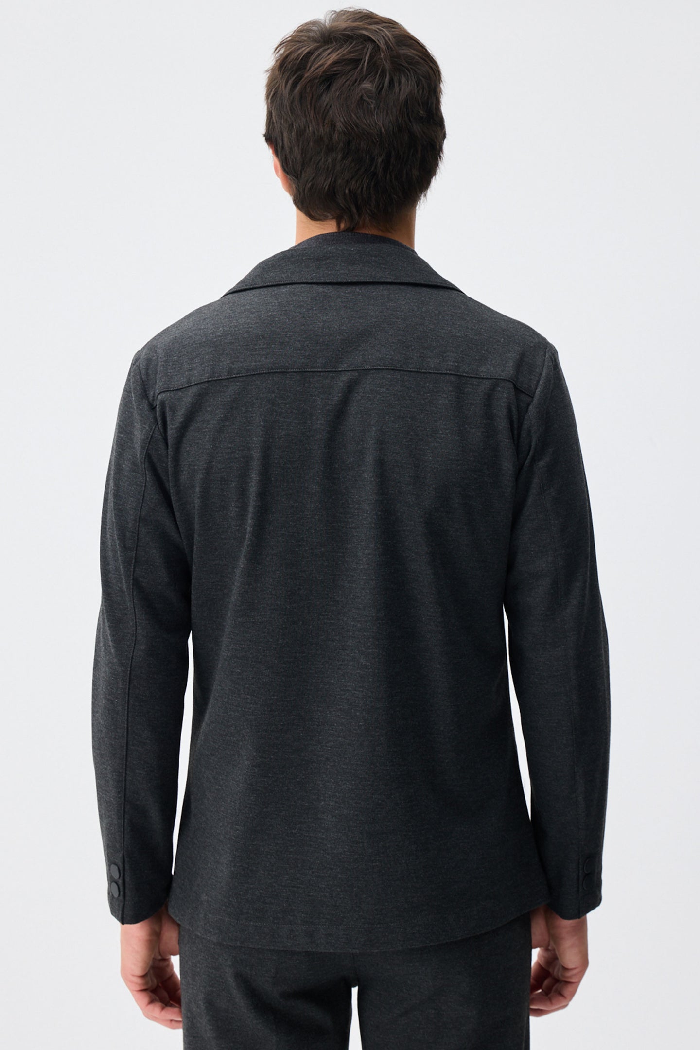 Herren-Blazer aus weichem Jersey in Anthrazit, elegant-lässig