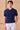 Herren-Poloshirt aus dunkelblauem Rippstrick