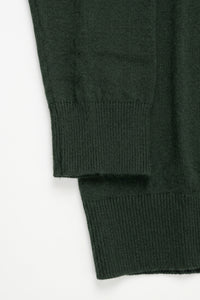 Grüner Herren-Rollkragenpullover aus weichem Viskosemischgewebe mit langen Ärmeln