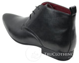 Mens Black Brown Leather Ankle Boots Italian Smart Chesea Dealer Slip On