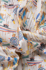 Beigefarbener, marineblauer Anzug für Herren mit Karomuster