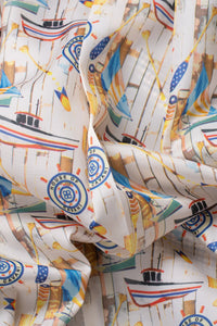 Beigefarbener, marineblauer Anzug für Herren mit Karomuster