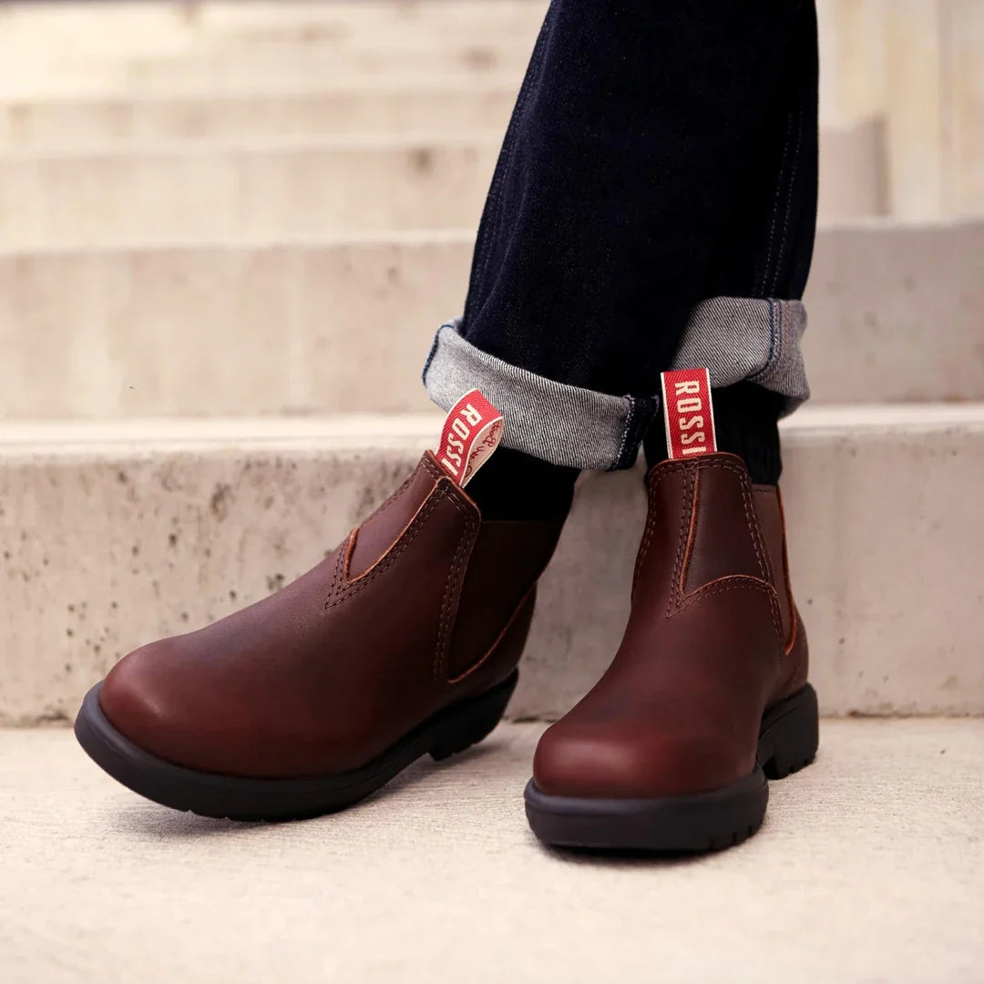 Endura 303 – Chelsea Boots aus rotbraunem Leder