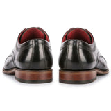 Everett - Schwarze Herren-Derbyschuhe aus poliertem Leder mit Kappe
