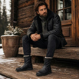 Fedro Igloo C3 – Schwarze, wasserdichte Herren-Ankle-Boots aus Leder